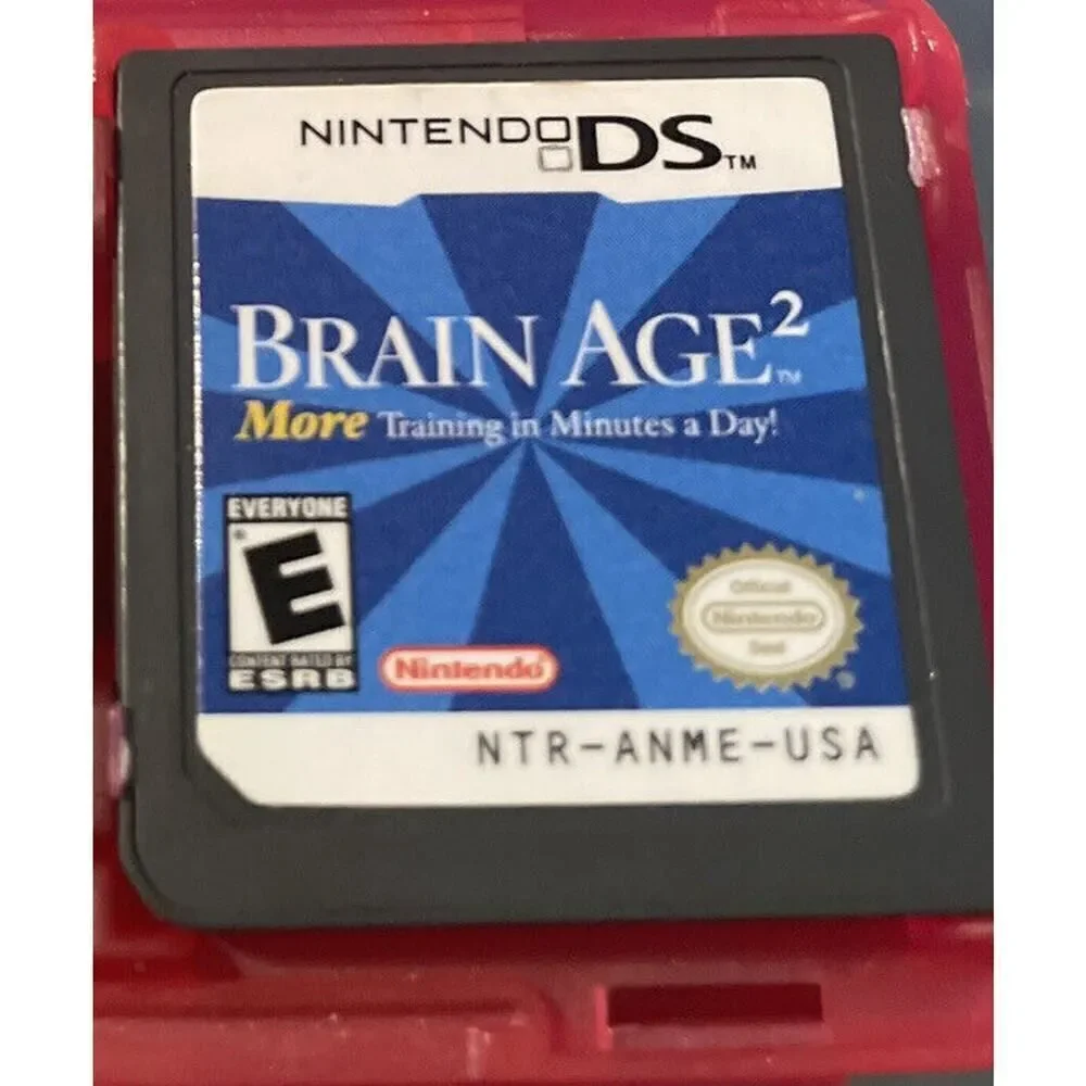 Nintendo DS Brain Age 2 More Training in Minutes‎ a Day NTR-ANME-USA Cartridge